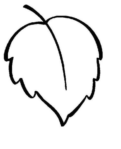 Листик раскраска