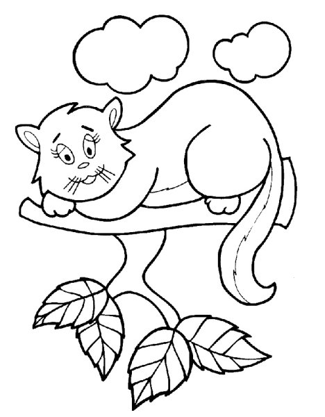 Кот ученый раскраска