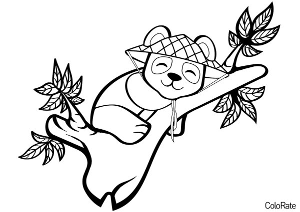 Панда весёлые раскраски