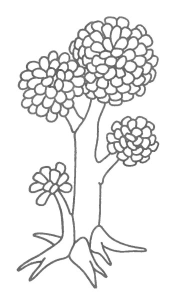 Раскраска дерево для пластилинографии