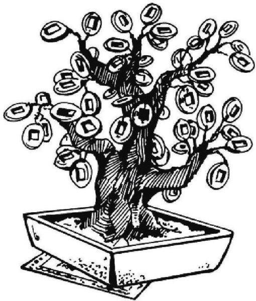Денежное дерево рисунок