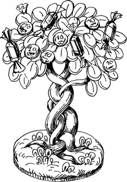 Денежное дерево раскраска