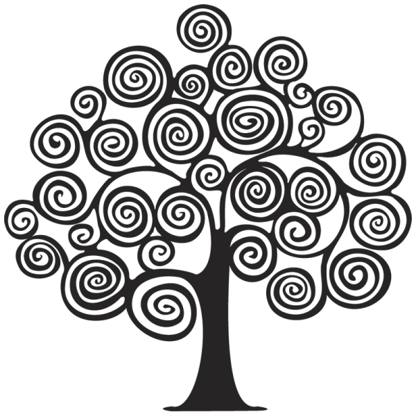 Дерево с завитками