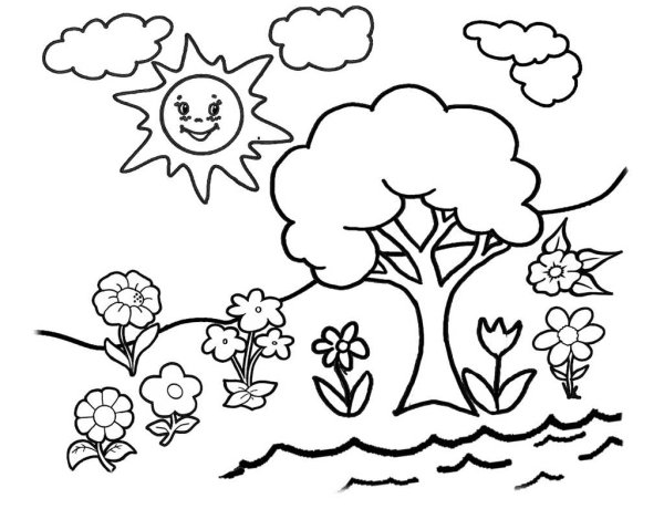 Раскраска природа для детей