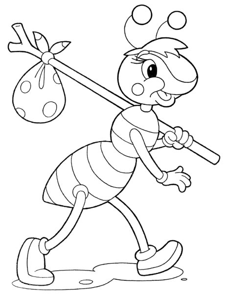 Муравей раскраска