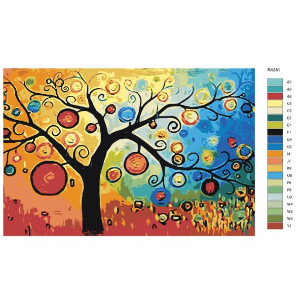Картина по номерам на дереве