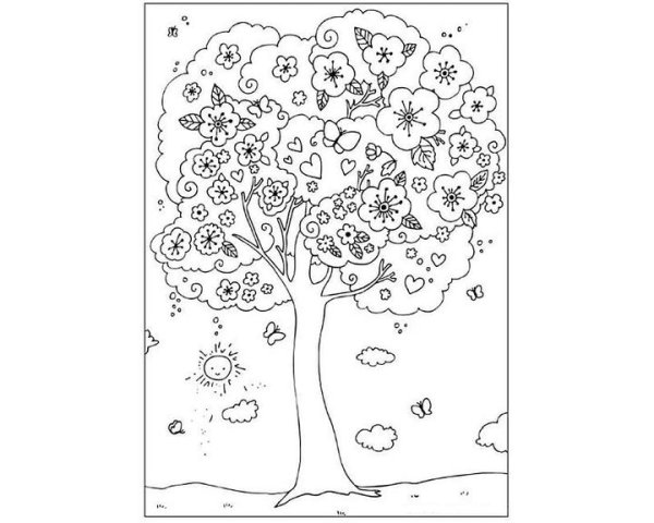 Чудо дерево раскраска