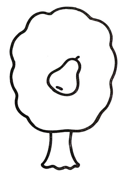 Раскраски деревья для детей 3-4 лет