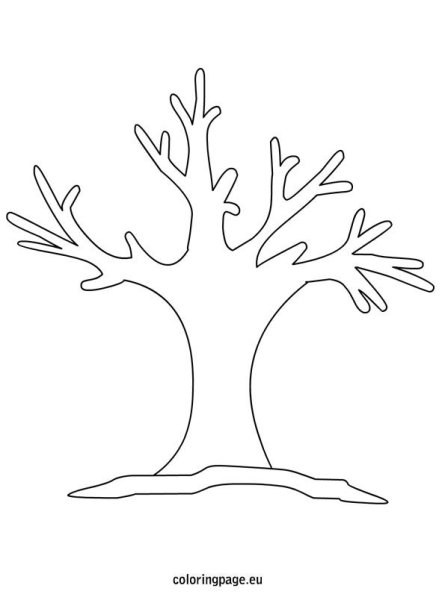 Деревья в снегу раскраска