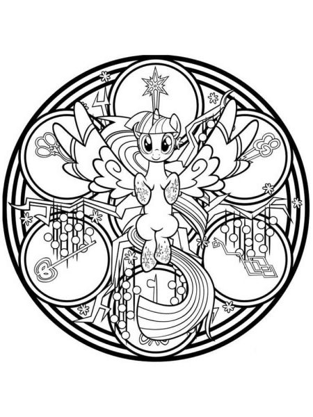 My little Pony раскраска двай Лайт