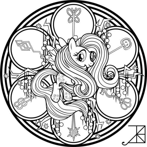 Раскраски пони в круге