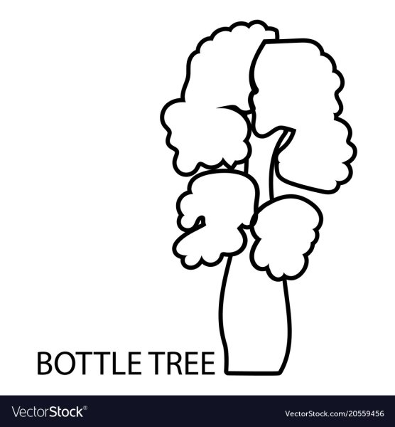 Бутылочное дерево раскраска для детей