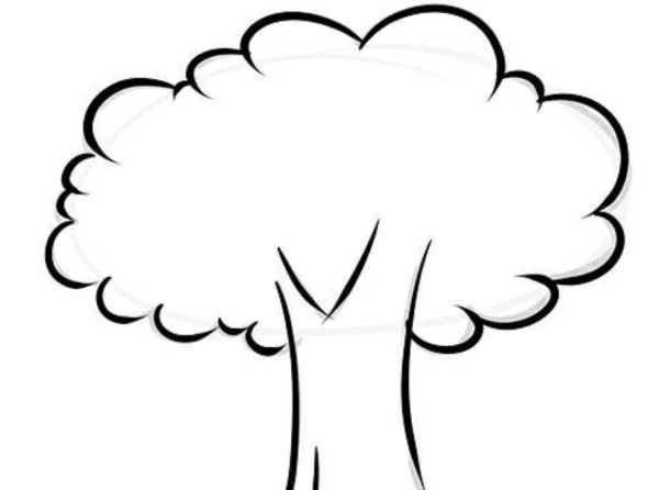 Контур дерева для детей