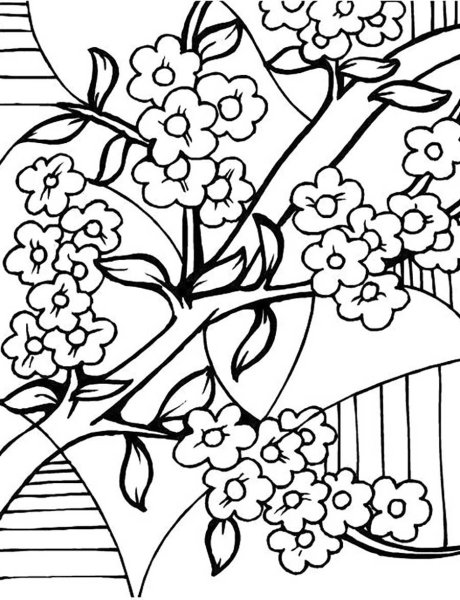 Панно Весна раскраски