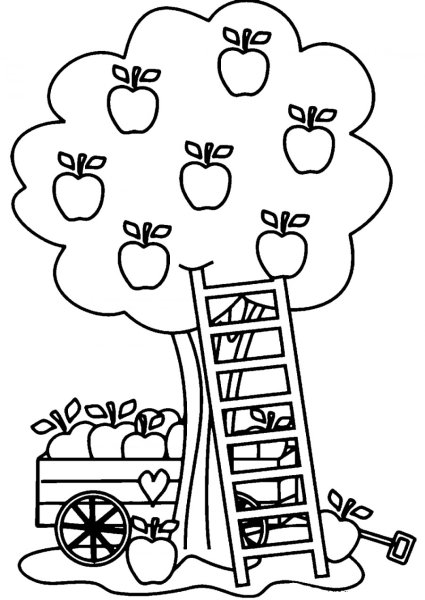 Сады. Раскраска