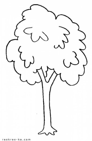 Дерево раскраска для детей