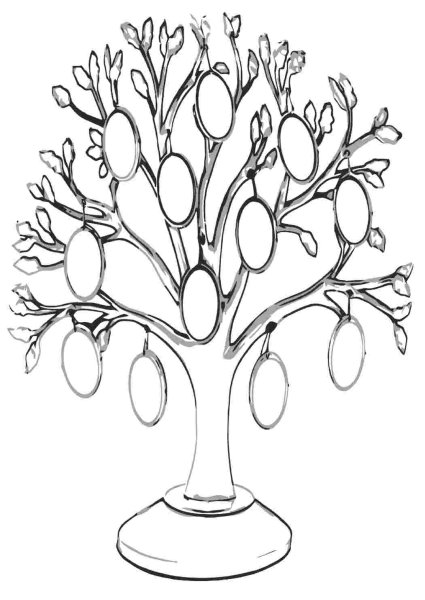 Дерево для семьи разукрашиванием