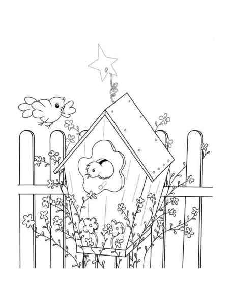 Скворечник раскраска