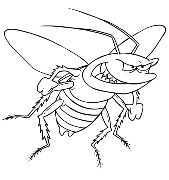 Клоп раскраска