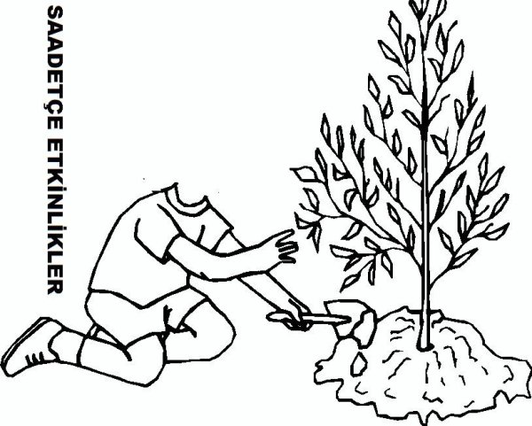 Раскраска сажать деревья
