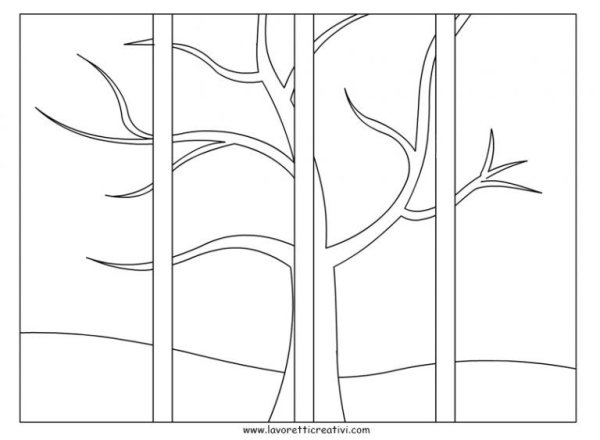 Четыре сезона раскраска