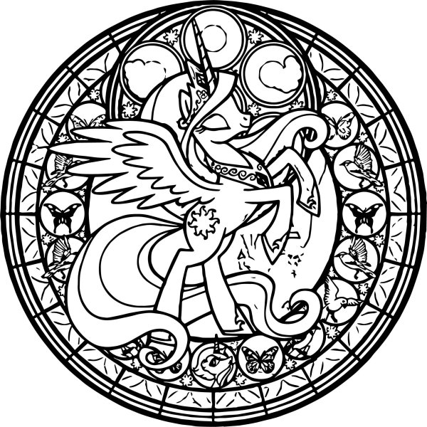 Раскраска пони для детей антистресс