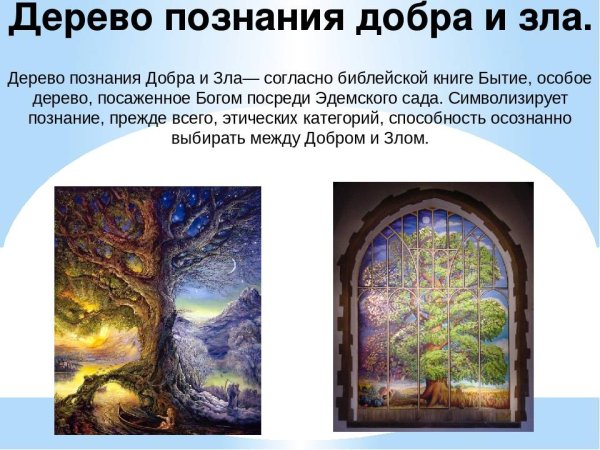Древо жизни и Древо познания добра и зла