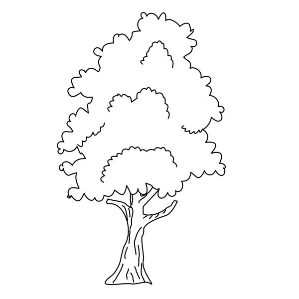 Контур дерева для детей