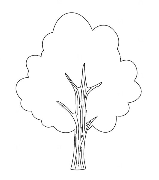 Деревья для раскрашивания для младшей группы