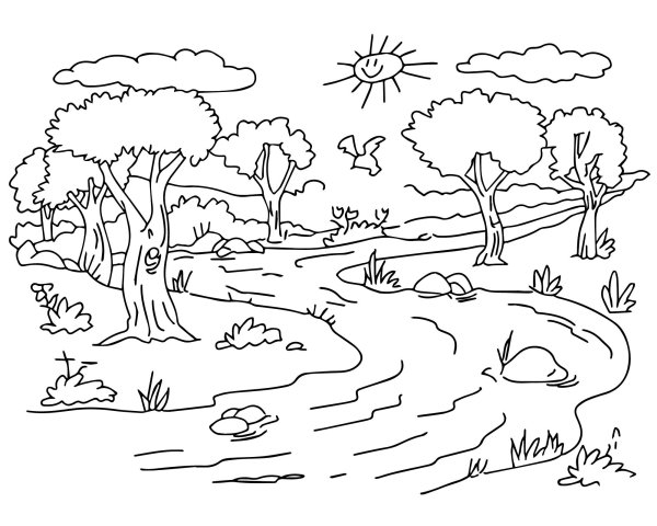 Раскраска природа для детей