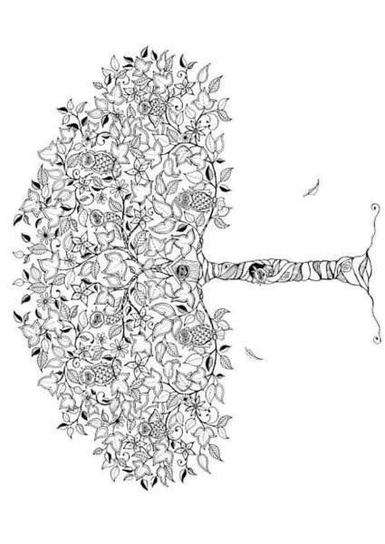 Дерево для раскрашивания Фантазийное