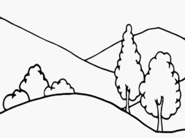 Холм и гора раскраска