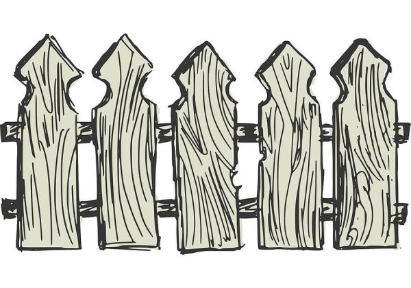 Деревянный забор раскраска