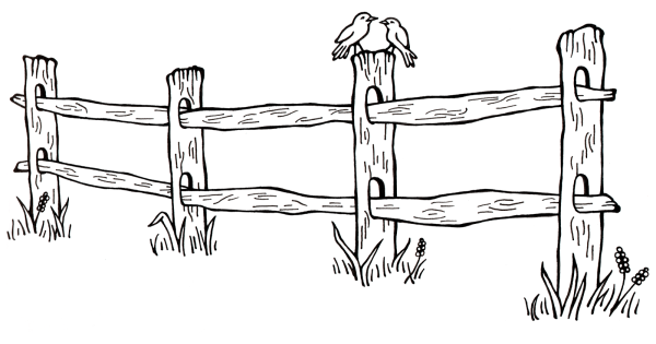 Забор раскраска для детей