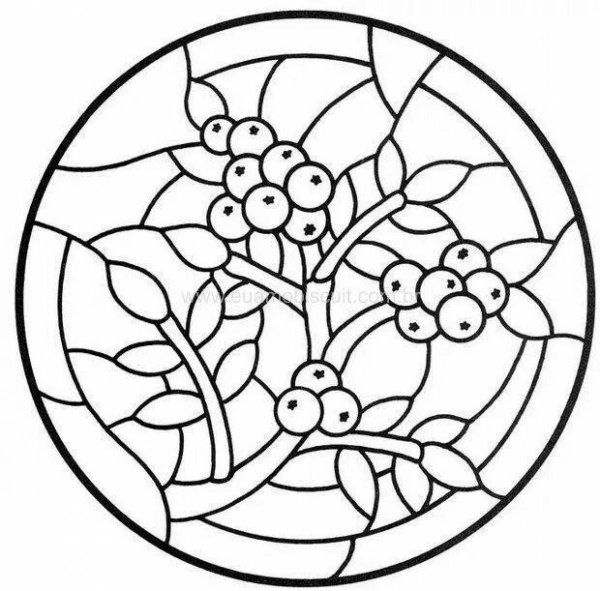 Витраж раскраска