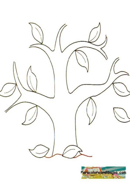 Трафарет дерева для лепки