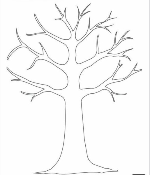 Дерево для рисования пальчиками