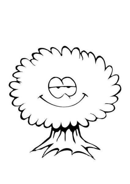 Раскраска веселое дерево