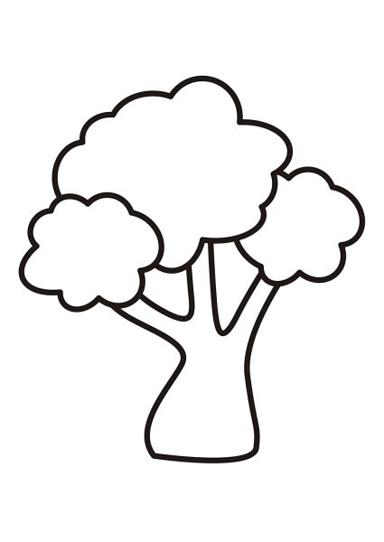 Дерево раскраска для детей