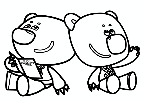 Раскраски Мимимишки тучка и Кеша