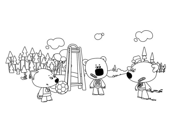 Раскраски Мимимишки тучка и Кеша