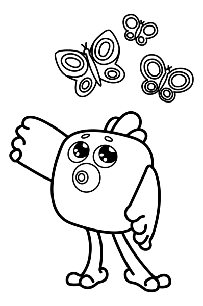 Раскраска мишки Мимимишки Цыпа