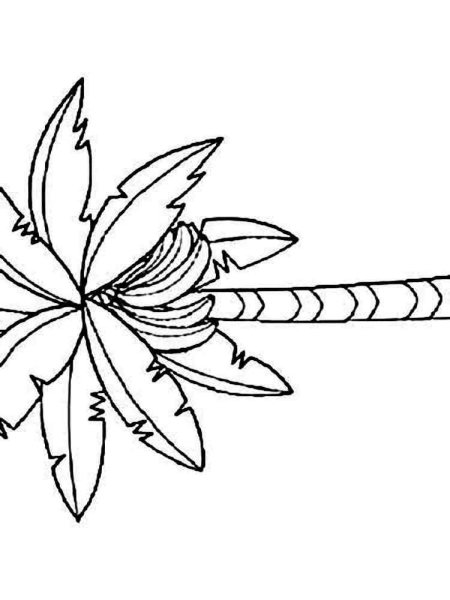 Банановая Пальма раскраска