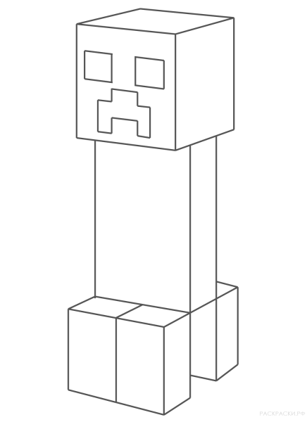 КРИПЕР из МАЙНКРАФТА раскраска