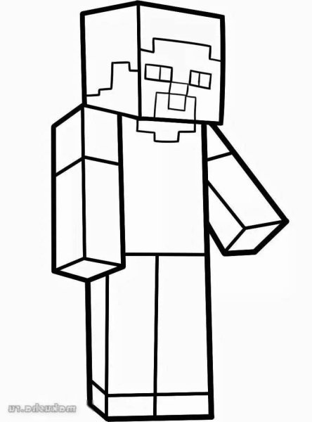 Раскраска майнкрафт Стив