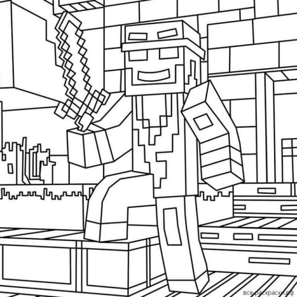 Раскраска майнкрафт