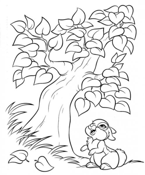 Осенние раскраски с животными