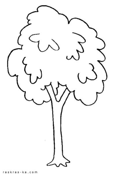Дерево раскраска для детей