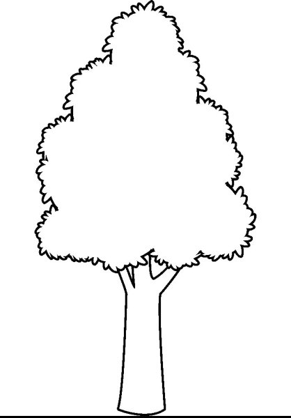Трафарет дерева для вырезания
