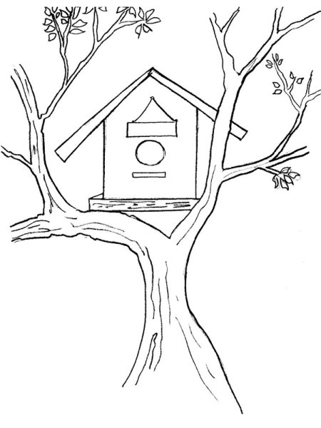 Скворечник раскраска